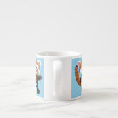 Cute red panda cartoon illustratie espresso kop (Achterkant)