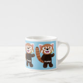 Cute red panda cartoon illustratie espresso kop (Rechts)