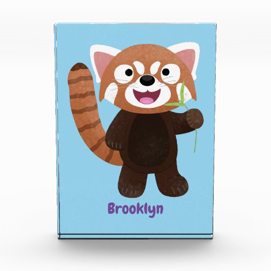 Cute red panda cartoon illustratie fotoblokken (Voorkant)