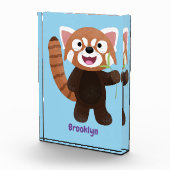 Cute red panda cartoon illustratie fotoblokken (Rechts)
