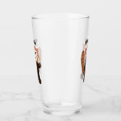 Cute red panda cartoon illustratie glas (Rechts)