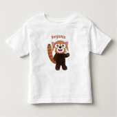 Cute red panda cartoon illustratie kinder shirts (Voorkant)