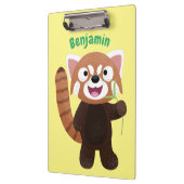 Cute red panda cartoon illustratie klembord (Links)