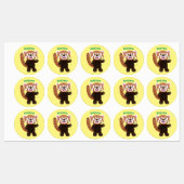 Cute red panda cartoon illustratie labels (Vel)