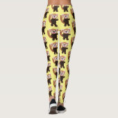 Cute red panda cartoon illustratie leggings (Achterkant)