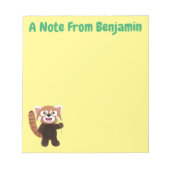 Cute red panda cartoon illustratie notitieblok (Voorkant)