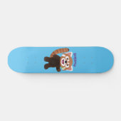 Cute red panda cartoon illustratie persoonlijk skateboard (Horizontaal)