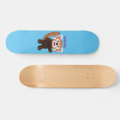 Cute red panda cartoon illustratie persoonlijk skateboard (Horizontaal)