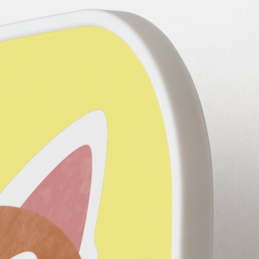 Cute red panda cartoon illustratie pickleball paddle (Links Detail)