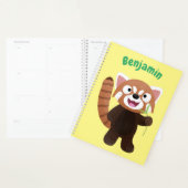 Cute red panda cartoon illustratie planner (Display)