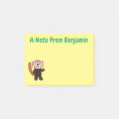Cute red panda cartoon illustratie post-it® notes (Voorkant)