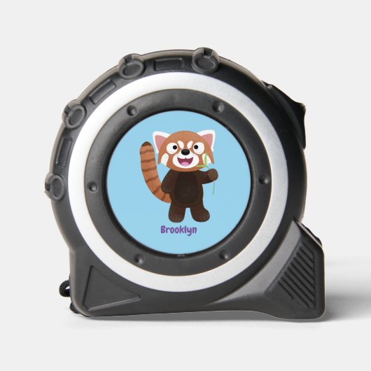 Cute red panda cartoon illustratie rolmaat (Voorkant)