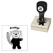 Cute red panda cartoon illustratie rubberstempel (Gestempeld)