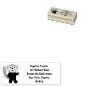 Cute red panda cartoon illustratie rubberstempel (Gestempeld)