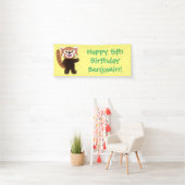 Cute red panda cartoon illustratie spandoek (Insitu)