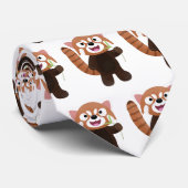 Cute red panda cartoon illustratie stropdas (Opgerold)