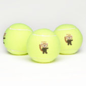 Cute red panda cartoon illustratie tennisballen (Multi)