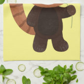 Cute red panda cartoon illustratie theedoek (Gevouwen)