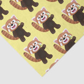 Cute red panda cartoon illustratie tissuepapier (Detail)