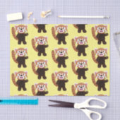 Cute red panda cartoon illustratie tissuepapier (Craft)