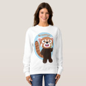 Cute red panda cartoon illustratie trui (Voorkant volledig)