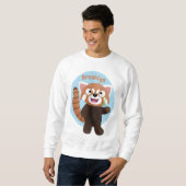 Cute red panda cartoon illustratie trui (Voorkant volledig)