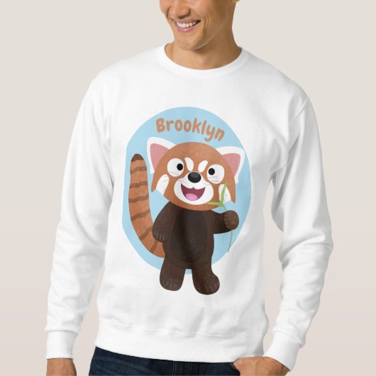 Cute red panda cartoon illustratie trui (Voorkant)