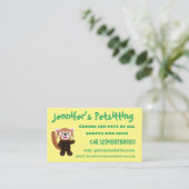 Cute red panda cartoon illustratie visitekaartje (Staand voorkant)