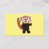 Cute red panda cartoon illustratie visitekaartje (Achterkant)