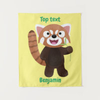 Cute red panda cartoon illustratie