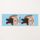 Cute red panda cartoon illustratie yogamat (Voorkant (horizontaal))
