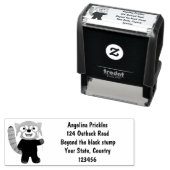 Cute red panda cartoon illustratie zelfinktende stempel (In situ)