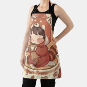 Cute Red Panda Coffee Kitchen Chef Apron Schort (Insitu)