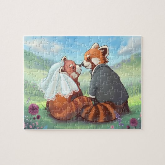 Cute Red Panda Couple in Love Legpuzzel (Horizontaal)