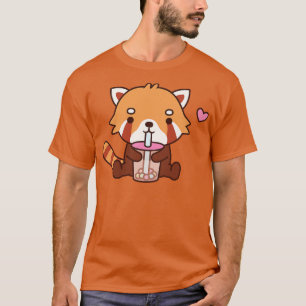 Cute Red Panda Drink bubbelthee 1 T-shirt