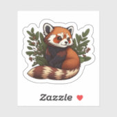 Cute red panda in de wilde vinylsticker sticker (Vel)