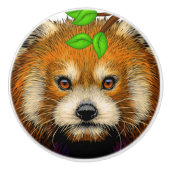 Cute Red Panda-keramische knoppen (Voorkant)