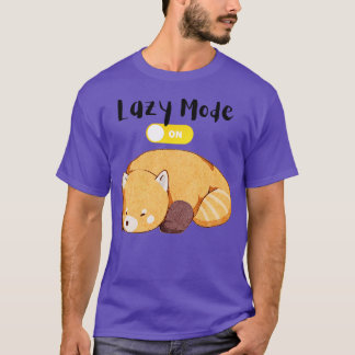 Cute Red Panda Lazy Mode aan T-shirt