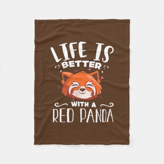 Cute Red Panda Lover Graphic Girls Vrouwen Man Kin Fleece Deken (Voorkant)