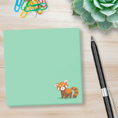 Cute Red Panda on Green Post-it® Notes