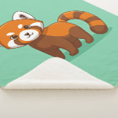 Cute Red Panda on Green Sherpa Deken (3/4)