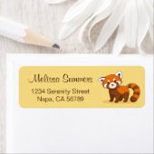 Cute Red Panda on Yellow Etiket (Insitu)