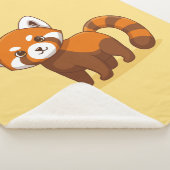 Cute Red Panda on Yellow Sherpa Deken (3/4)