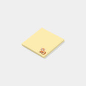 Cute Red Panda op Geel Post-it® Notes (Schuin)