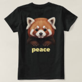 Cute Red Panda "Peace" Illustration for Kids & Nur T-shirt (Design achterkant)