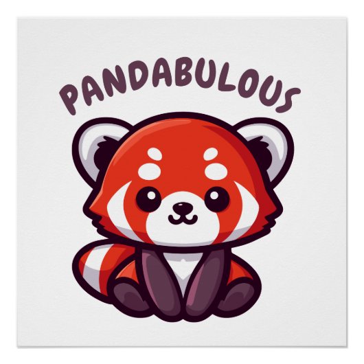 Cute Red Panda Perfect Poster (Voorkant)