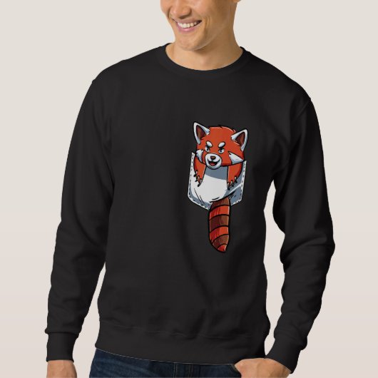 Cute Red Panda Pocket Red Panda Trui (Voorkant)