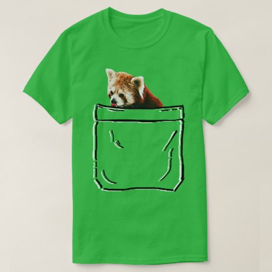 Cute Red Panda Pocket T-shirt (Design voorkant)