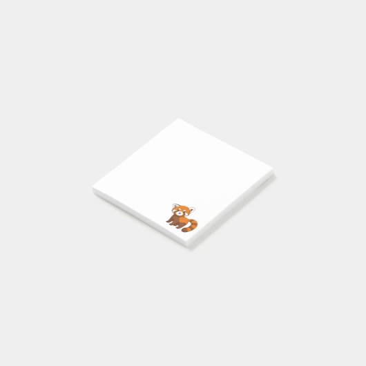 Cute Red Panda Post-it® Notes (Schuin)
