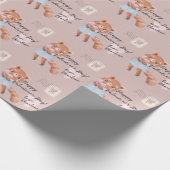 Cute Red Panda Postal Letter Valentijnsdag Cadeaupapier (Hoek)